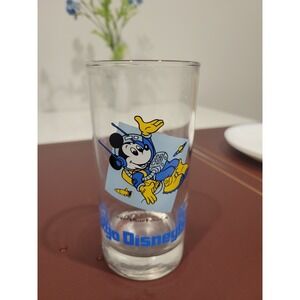 Tokyo Disney Land Scuba Mickey Mouse Vintage Glass